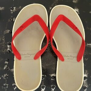 Ferragamo men’s flip flops size 12. Good condition.
